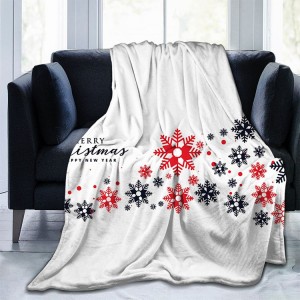 Плед рождественский двуслойный Homytex 150 * 200 флис Sherpa 08