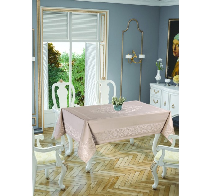 Скатерть Tropik home Damask Cappucino 150x220