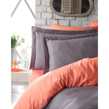 Постельное белье сатин Dantela vita TUANA ORANGE (160x220)