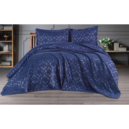 Покрывало жаккард EDANTE MELTEM INDIGO (170x240)