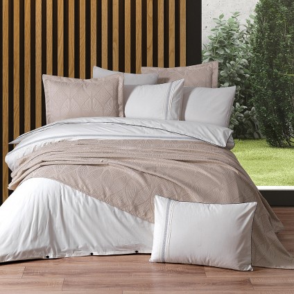 Комплект постельное белье с покрывалом EDANTE CARLLOTA SET BEIGE