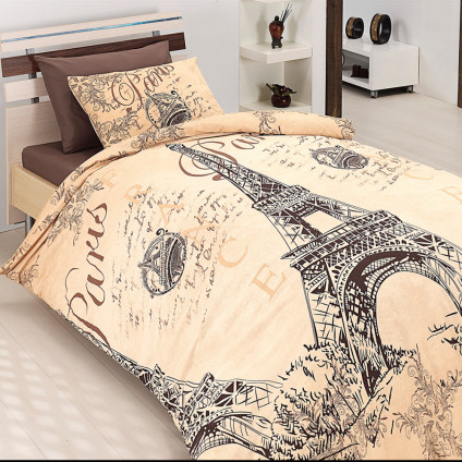 Постельное белье ранфорс FIRST CHOICE ROMANTICA BROWN (200x220)