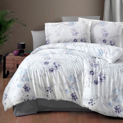 Постельное белье сатин делюкс FIRST CHOICE LEENA LILAC (200x220)