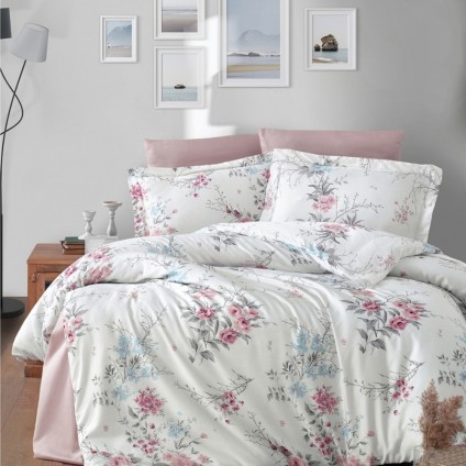 Постельное белье сатин делюкс FIRST CHOICE LEENA POWDER (200x220)