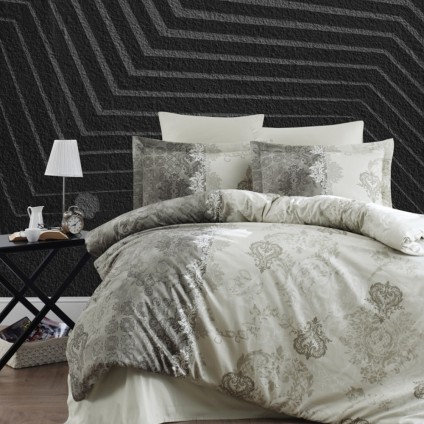 Постельное белье сатин FIRST CHOICE LONA DARK GREEN (200x220)