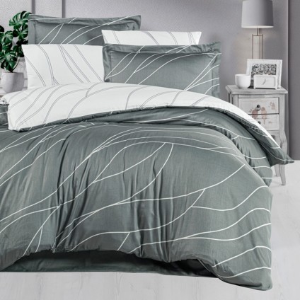 Постельное белье сатин FIRST CHOICE MESI MOON MIST (200x220)