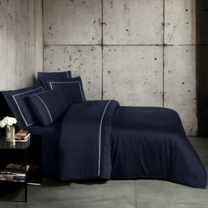 Постільна білизна жакард FIRST CHOICE PIERRE NAVY BLUE (200x220)