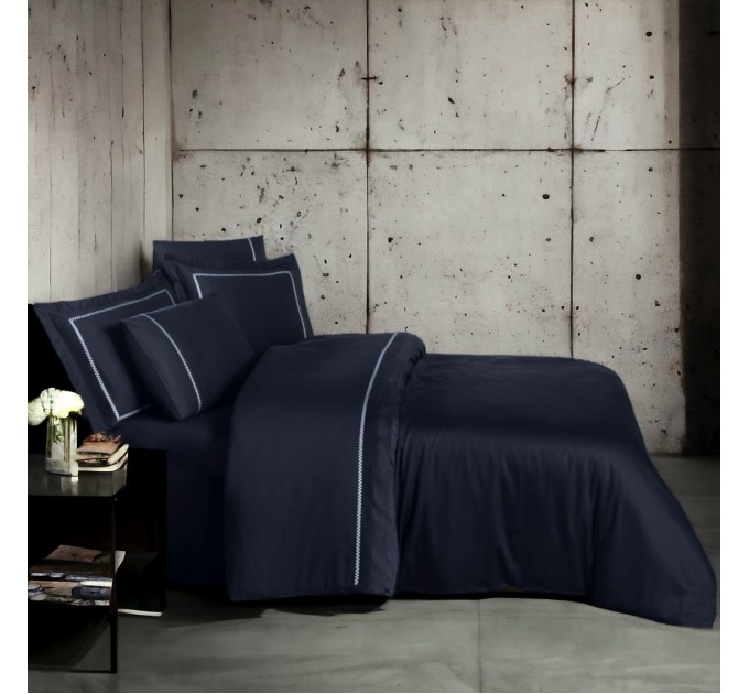 Постільна білизна FIRST CHOICE PIERRE NAVY BLUE (200x220)