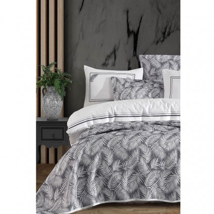 Комплект постельное белье с покрывалом PALM GRI SET