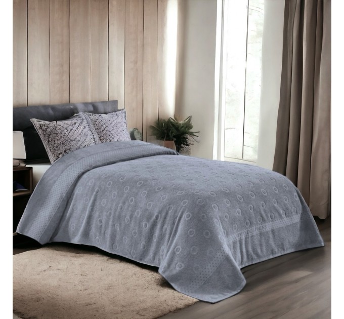 Махрове простирадло LUISA NEW GREY (200x220)