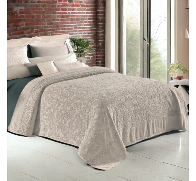 Махрове простирадло LUISA NEW BEIGE (200x220)