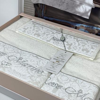 Набор бамбуковых полотенец Maison Dor ROSE MARINE ECRU (3)