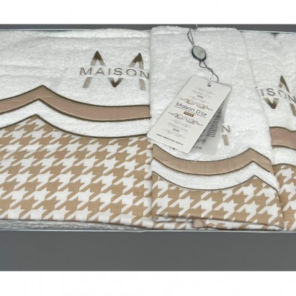 Набір рушників Maison Dor LOWES WHITE BEIGE (3)