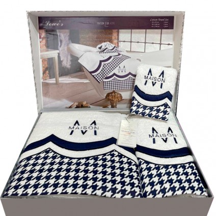 Набір рушників Maison Dor LOWES WHITE NAVY (3)