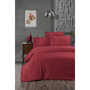 Постельное белье First Choice De Luxe ранфорс однотонный Gala red евро