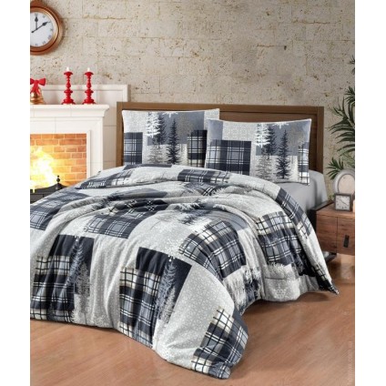 Постельное белье First Choice Фланель winter gray евро