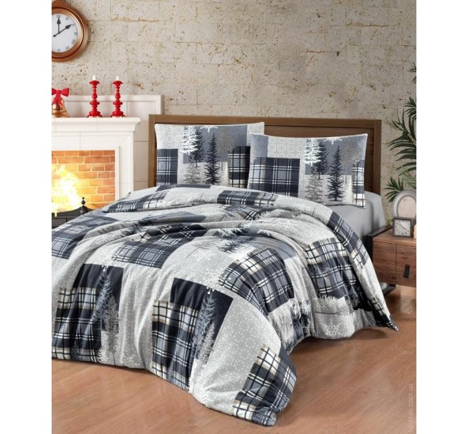 Постельное белье First Choice Фланель winter gray евро