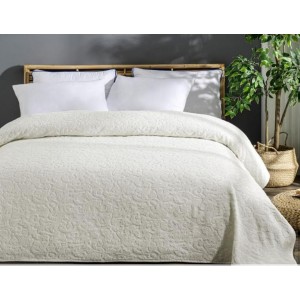 Простынь махровая Uniko crown home 220x240 см кремовая