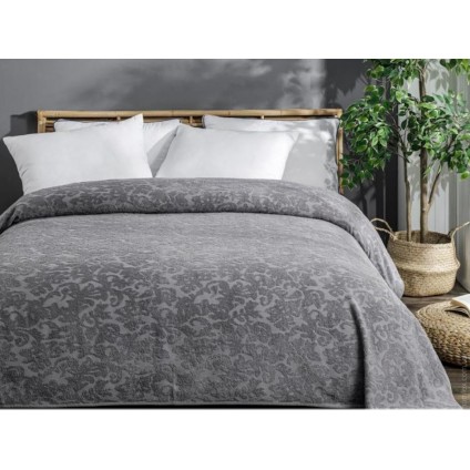 Простынь махровая Uniko crown home 220x240 см серая