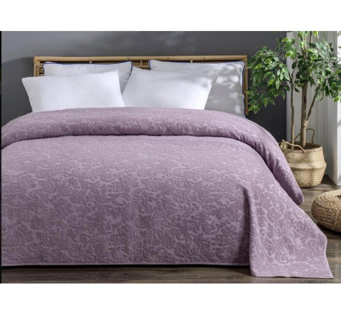 Простынь махровая Uniko crown home 220x240 см лиловая