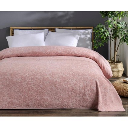 Простынь махровая Uniko crown home 220x240 см розовая