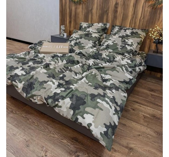  Постільна білизна “LeLIT”,Полікотон,Зелений,Сімейний, P-0073