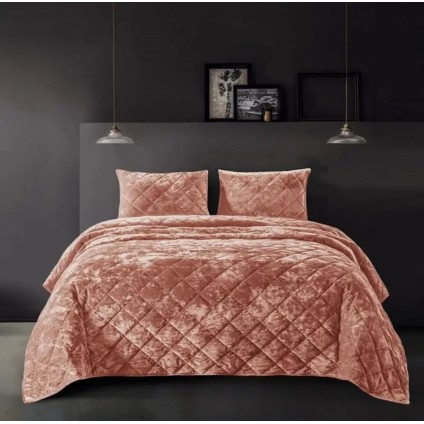 Покрывало Home Textile VELOUR MARBLE персиковый