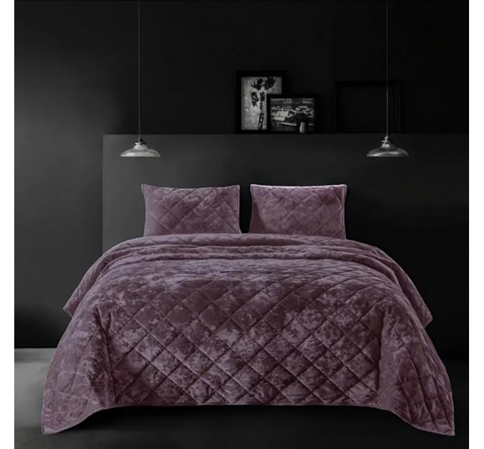 Покривало Home Textile VELOUR MARBLE фіолетовий