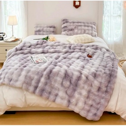 Плед - Покрывало Home Textile Sable 200x230 см из искусственного меха сиреневый