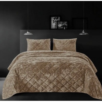 Покрывало Home Textile VELOUR MARBLE бежевый