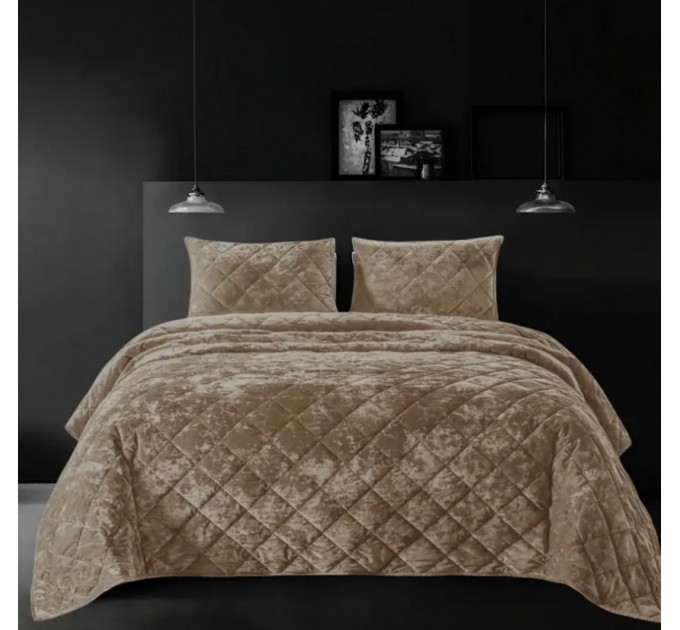 Покривало Home Textile VELOUR MARBLE бежевий