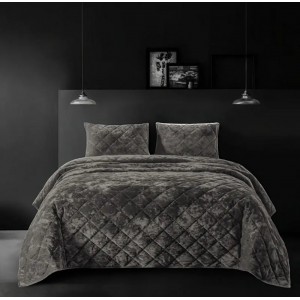 Покрывало Home Textile VELOUR MARBLE темно-серый